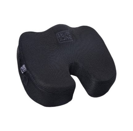 black orthopedic back support cushion